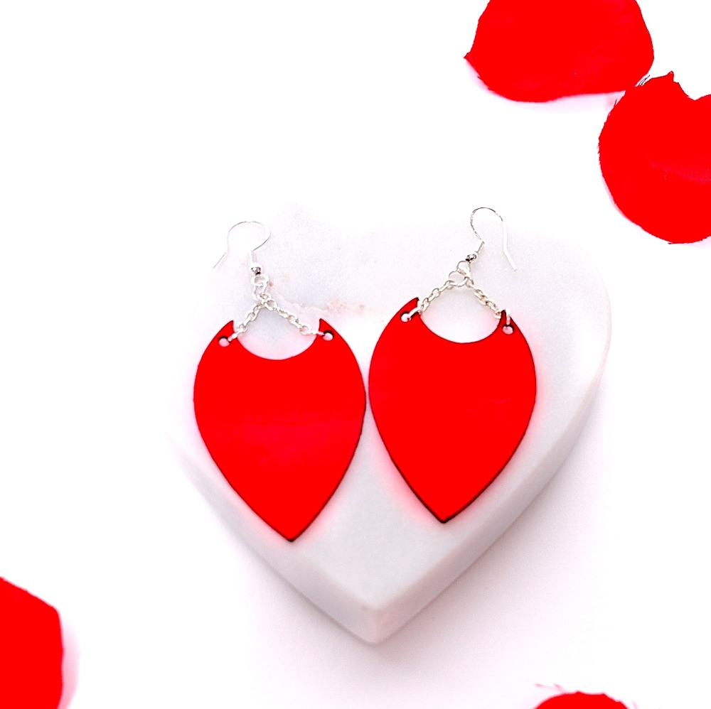 ✨Leather Red Earrings✨